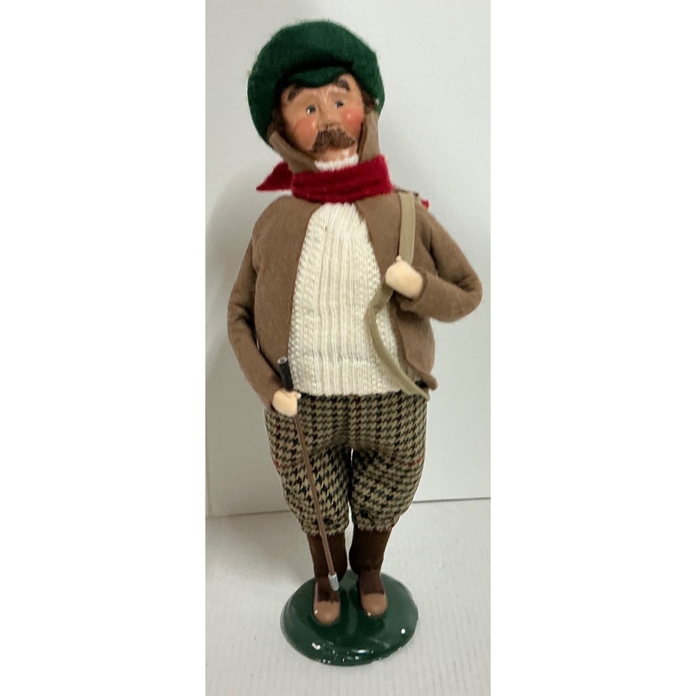 Byers Choice 2003 Golfer Caroler Christmas Gallery Figure Vintage Decor 13"